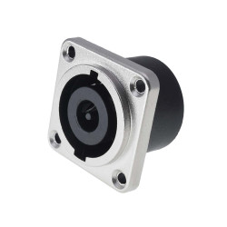 Złącze mikrofonowe Męski 8-pinowe Montaż na panelu 30A Lutowane kolor Czarny, srebrny