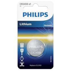 Philips 3070 CR 2450 3V Lithium Button Cell for Long-Lasting Power