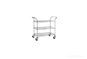 Wózek z 3 płaskimi półkamii, 609 x 907 x 940 mm