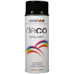 MOTIP 1602 Deco Spray Paint High Gloss RAL 9005 Deep Black 400ml