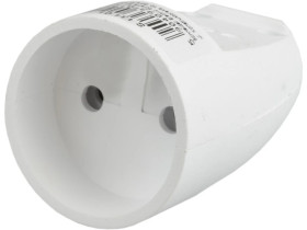 Gniazdo pojedyncze b/u przenośne 16A IP20 białe S-122 S12201