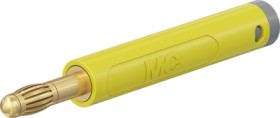 4 mm plug, crimp connection, 1.0 mm², yellow, 64.2053-24