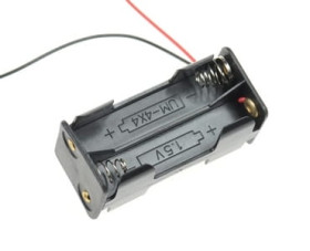 Pojemnik baterii 4xR3 AAA, wyprowadzenia przewody