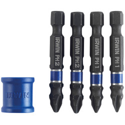 IRWIN&#xAE; 1923416 Phillips/Pozidriv Impact Magnetic Screwdriver Bit Set, 5 Piece