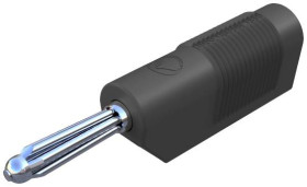 Wtyk bananowy wieżowy SKS Hirschmann BSB 20 K, O 4 mm, 2.5 mm2, 30 A, 60 V, czarny