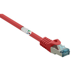 Renkforce RF-5043954 RJ45 Network cable CAT 6A S/FTP 2m Red Flame-retardant