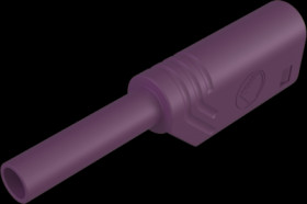 2 mm plug, solder connection, 0.5-1.0 mm², CAT III, purple, 975090709