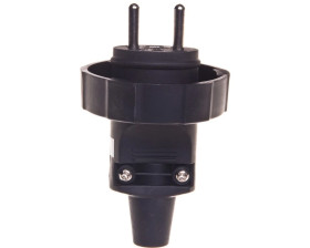 Wtyczka gumowa 10/16A 250V 2P+Z IP65 czarna P0037