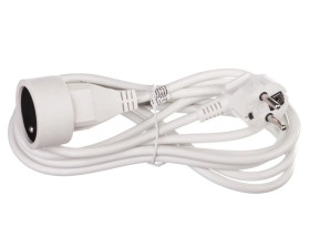 Przedłużacz 1-gniazdo z/u 3m /H05VV-F 3x1/ biały P0113