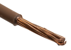 Przewód montażowy 10 mm² Brązowy RS PRO LSNH EI5 450 V DC, 750 V AC dł. 100m 7/1,35 mm 90°C BS EN 50525-3-41:2011