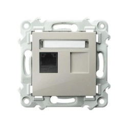 SZAFIR Gniazdo komputerowe pojedyncze, kat. 5e MMC kaszmirowy beż GPK-1Z/K/m/83