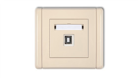 Flexi Gniazdo Pojedyncze Usb-Ab Beżowy 1Fgusb-3