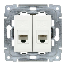DANTE Gniazdo komputerowe podwójne 2xRJ45 bez ramki kat. 5e nieekranowane 450267