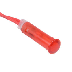 Red 12V Prewired LED 6mm Panel Indicator Light