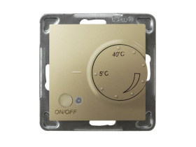 IMPRESJA Regulator temperatury z czujnikiem napowietrznym złoty metalik RTP-1YN/m/28 OSPEL
