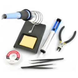 Zestaw narzędzi do lutowania prostych elementów + lutownica kolbowa