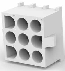 Pin header, 9 pole, pitch 6.35 mm, straight, natural, 350828-1