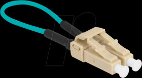 86931 Fiber optic loopback adapter, LC / OM3, multimode, beige