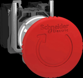 XB4BS8444 pushbutton, emergency stop, 2 NC contacts for Ø 22 mm