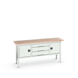 Stół warsztatowy szer. 600mm maks. obciążenie: 75kg Stół do przechowywania Stal dł. 2000mm wys. 930mm