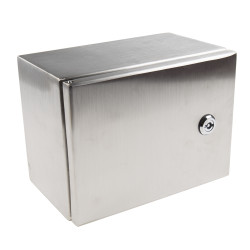 Skrzynka ścienna 240 mm 180 mm 150 mm IP66 Stal nierdzewna typu 304 RS PRO