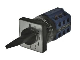 Przełącznik; krzywkowy; obrotowy; LW26-10-M0-F/1P 0-6; 7 pozycji; OFF-6xON; 30°; bistabilny; na panel; 1 tor; 3 warstwy; śrubowe