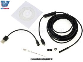 Kamera endoskopowa 5m z koĹcĂłwkami LED