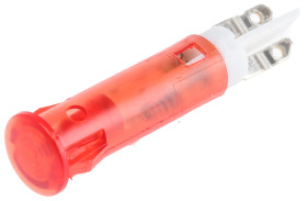 Lampka kontrolna do montażu panelowego 5 → 7V, czerwona 5mm LED Końcówka lutownicza Signal Construct