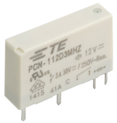 Przekaźnik mocy 12V dc SPST TE Connectivity 120mW, montaż PCB 1200Ω Otwór przezierny