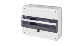 Rozdzielnica Niskonapięciowa 12 Modułowa Z Zerem I Klapką Biały Ob-12Zzk