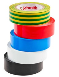 Taśma izolacyjna mix 5 sztuk 10m mocna PCV Schmith