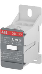 Blok rozdzielczy 7 -żyłowy Entrelec 80A 1 kV AC, 1,5 kV DC 14 → 10 AWG (zakończenie 2), 14 → 4 AWG