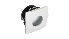 Oprawa Omikron Kwadrat Hermetyczna Biała Stop Aluminium I Cynku