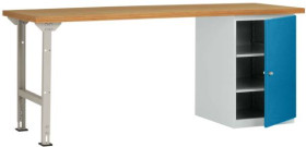 System banków warsztatowych COMBI, model 8 z płytą wielowarstwową, szer. X gł. X wys. = 1500 x 700 x 840 mm Manuflex WC5