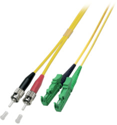 Duplex-jumper, E2000 to ST, 0.5 m, OS2, singlemode 9/125 µm, O0920.0,5