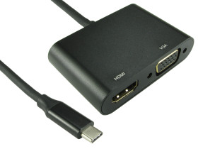 Adapter, 1080, do wyświetlaczy: 1, USB C, USB 3.0, HDMI, VGA