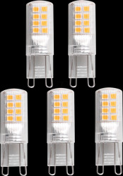 49709 5x LED pin-socket bulb G9, 2.6 W, 320 lm, warm white