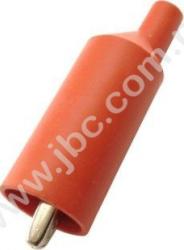 5030-RT Krokodylek z gniazdem 4mm, osłona gumowa, czerwony, ELECTRO-PJP, 5030RT