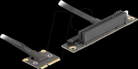 81295 Adapter Mini PCIe male to PCIe 3.0 x8 slot 90° angled with cable