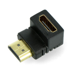 Przejściówka kątowa HDMI gniazdo - wtyk