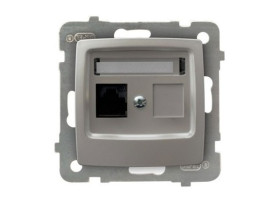KARO Gniazdo komputerowe kat.5e M MC złącze IDC srebrny perłowy GPK-1S/K/m/43 OSPEL