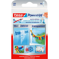 tesa&#xAE; 58800 Powerstrips Deco Transparent Pack Of 16