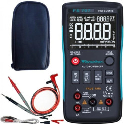 Miernik uniwersalny z pomiarem True RMS multimetr cyfrowy z wyświetlaczem LCD FORSCHER FS707