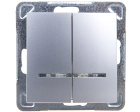 IMPRESJA Łącznik świecznikowy z podświetleniem srebrny ŁP-2YS/m/18