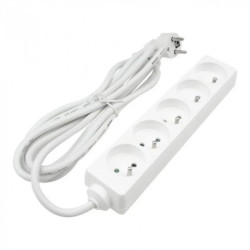 Przedłużacz 5 gniazd 3m z/u 3x1.5mm2 BIAŁY