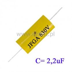 Kondensator poliestrowy 2,2uF/630VDC 10% osiowy