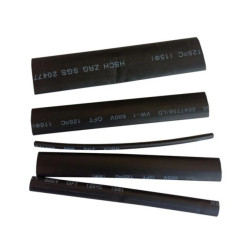 Zestaw rurek termokurczliwych, 3/5/8/10/15-10cm, czarne 08324 /5szt./