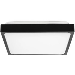 Plafon kwadratowy natynkowy LED 30W 3000lm 4000K IP44 czarny barwa NW biała neutralna z mikrofalowym czujnikiem ruchu V-TAC