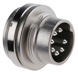 Wtyk Din 7 -pinowe Męski Montaż na panelu M16 100 V