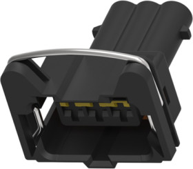 Socket, unequipped, 3 pole, straight, 1 row, black, 368356-1